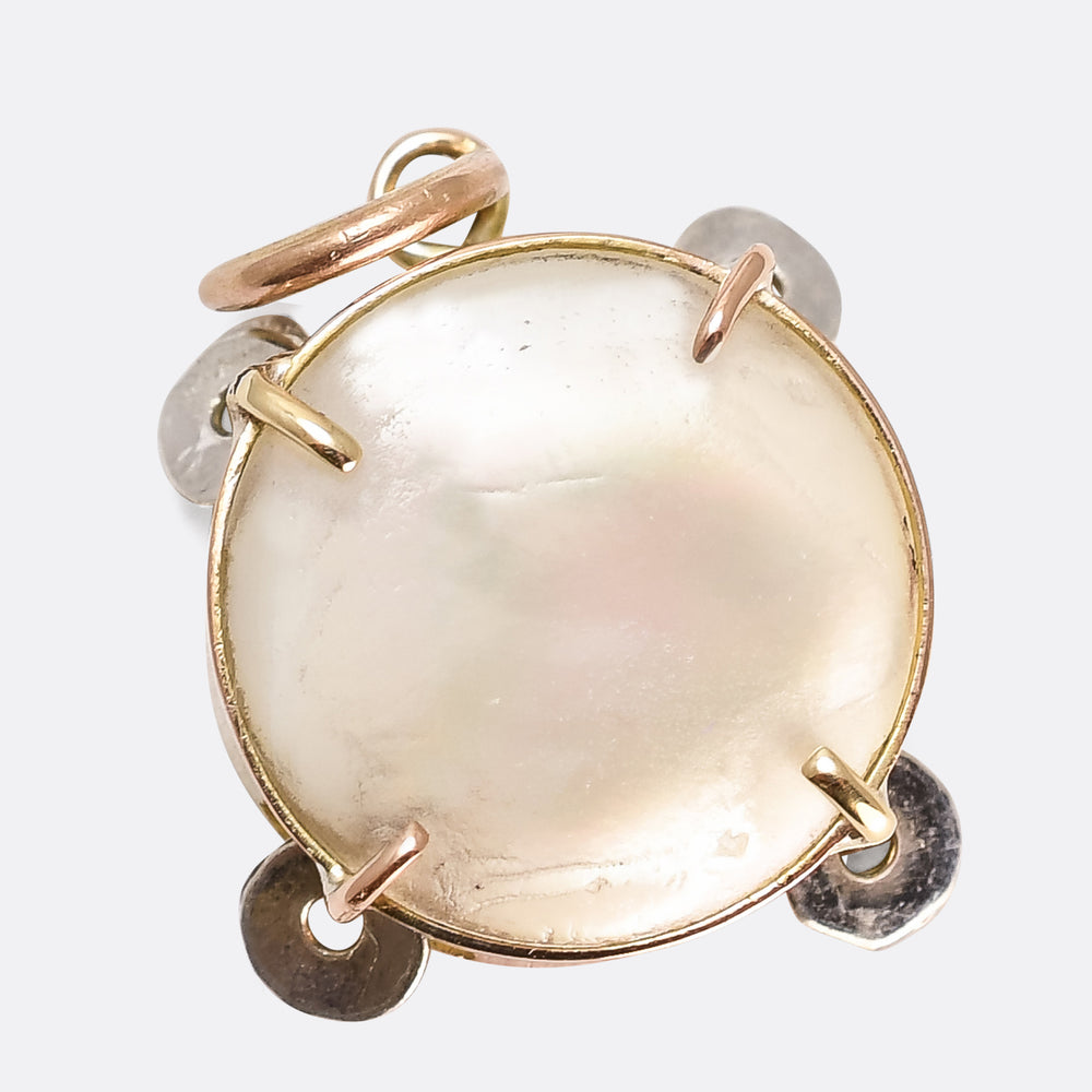 Victorian Mother of Pearl Tambourine Charm