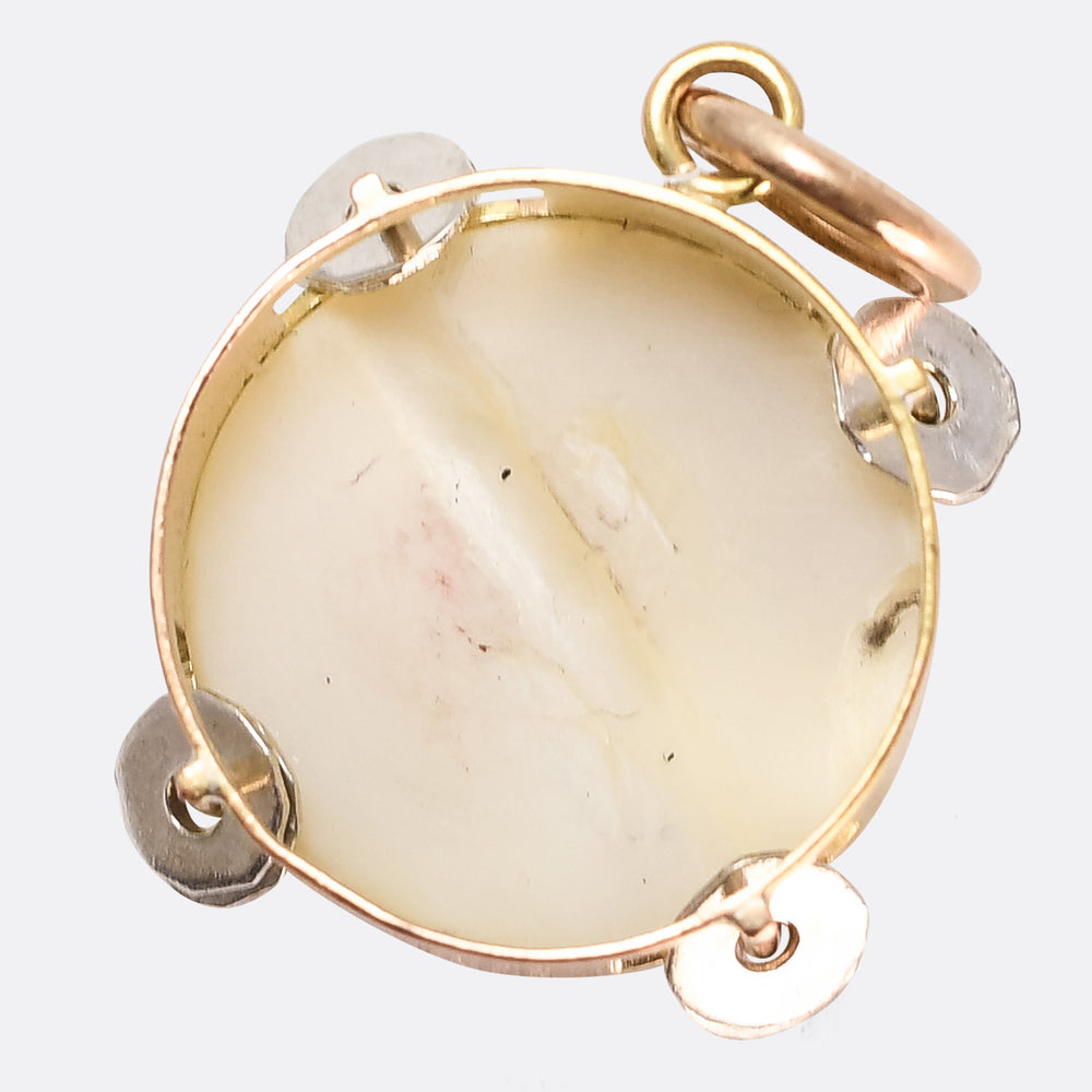 Victorian Mother of Pearl Tambourine Charm