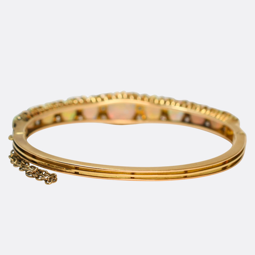 Victorian Opal & Diamond Bangle