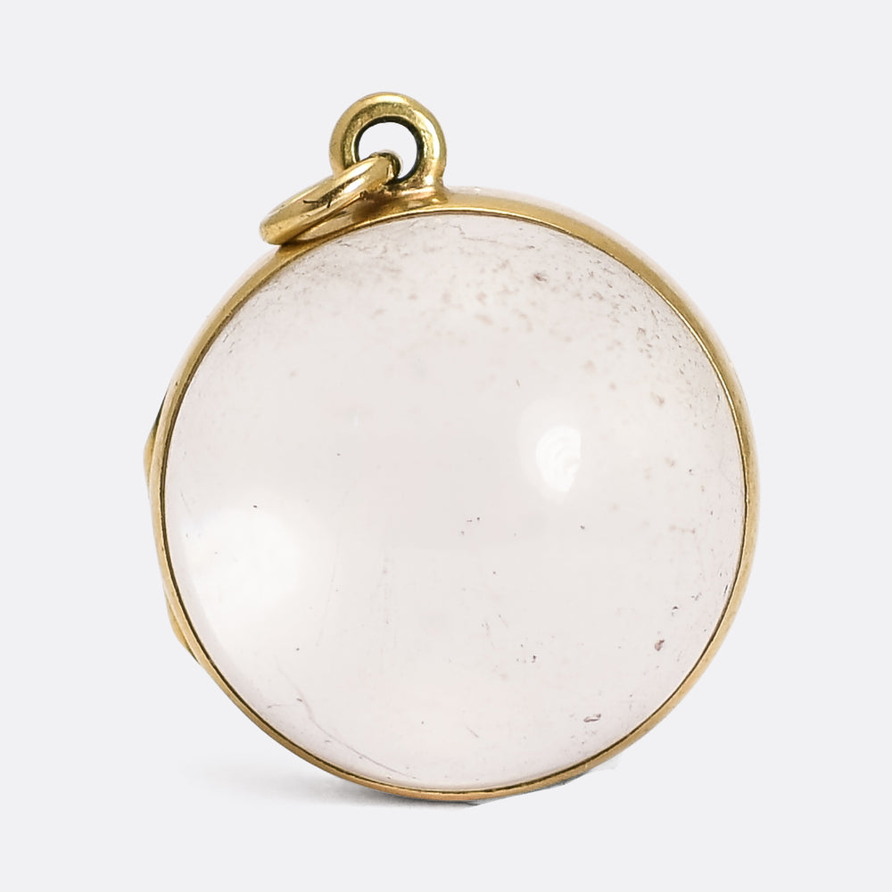 Victorian Pool of Light Rock Crystal Locket