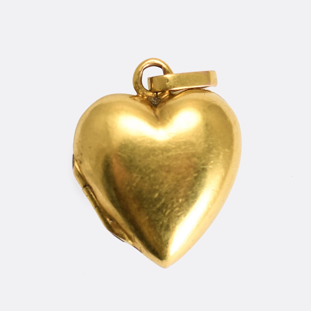 Victorian Rose Cut Diamond Heart Locket