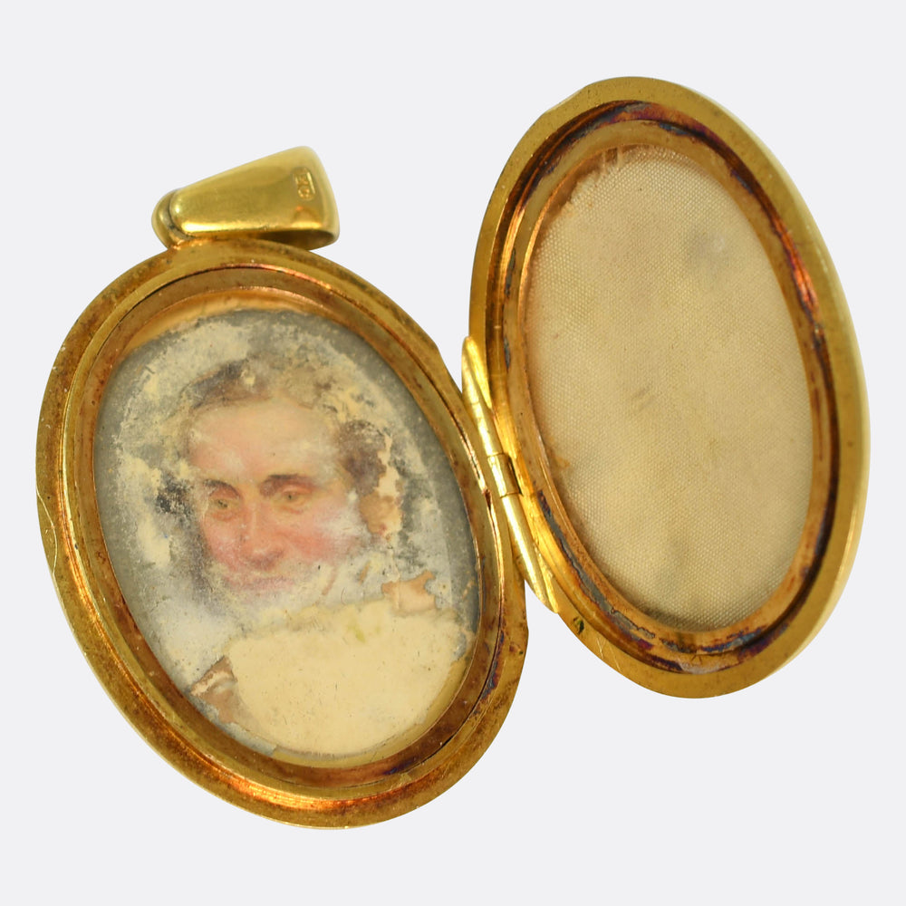 Victorian Ruby & Diamond Monogram Locket