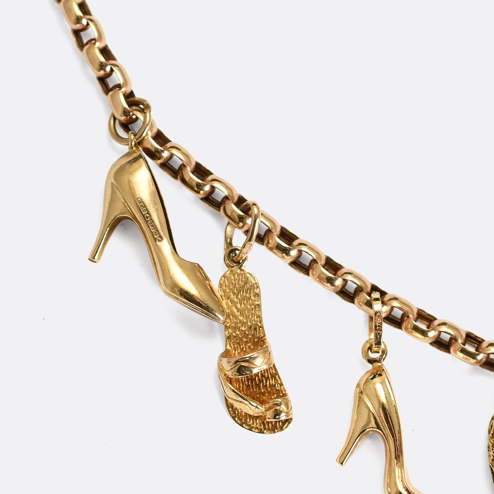 Victorian Shoe Lover Charm Necklace