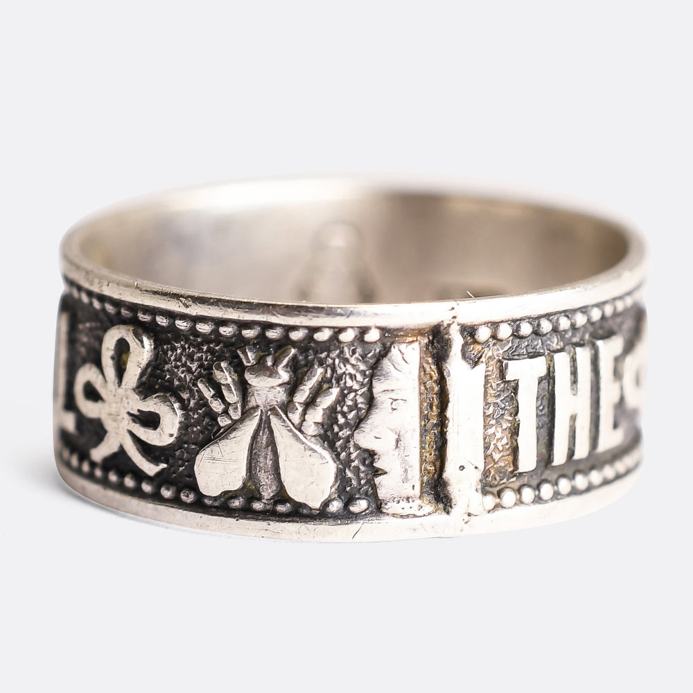 Victorian Silver Posy Betrothal Ring