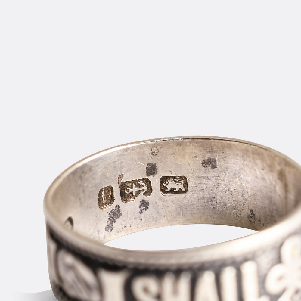 Victorian Silver Posy Betrothal Ring