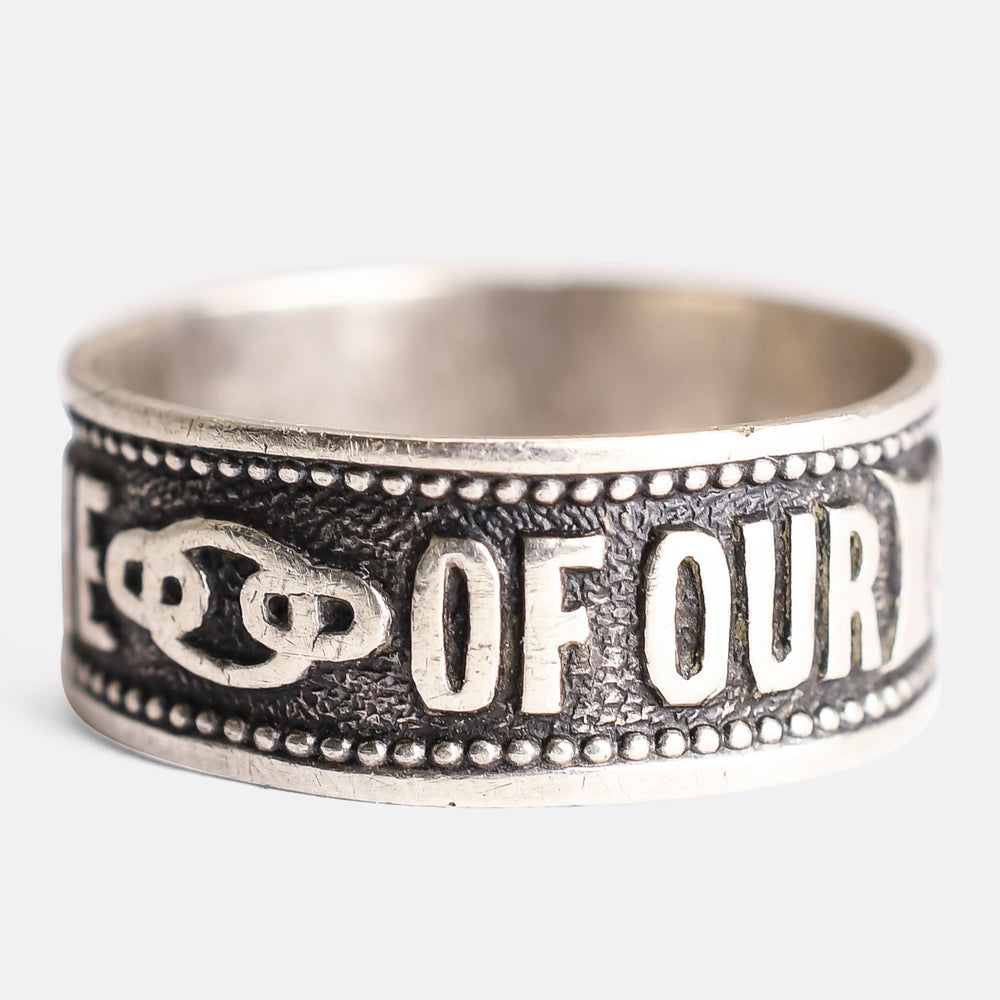 Victorian Silver Posy Betrothal Ring