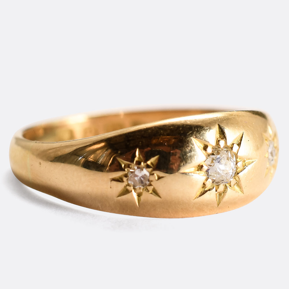 Victorian Star-Set Diamond Gypsy Ring