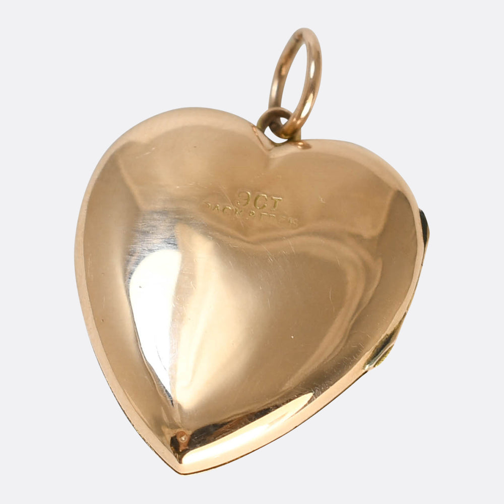 Victorian Star-Set Diamond Heart Locket