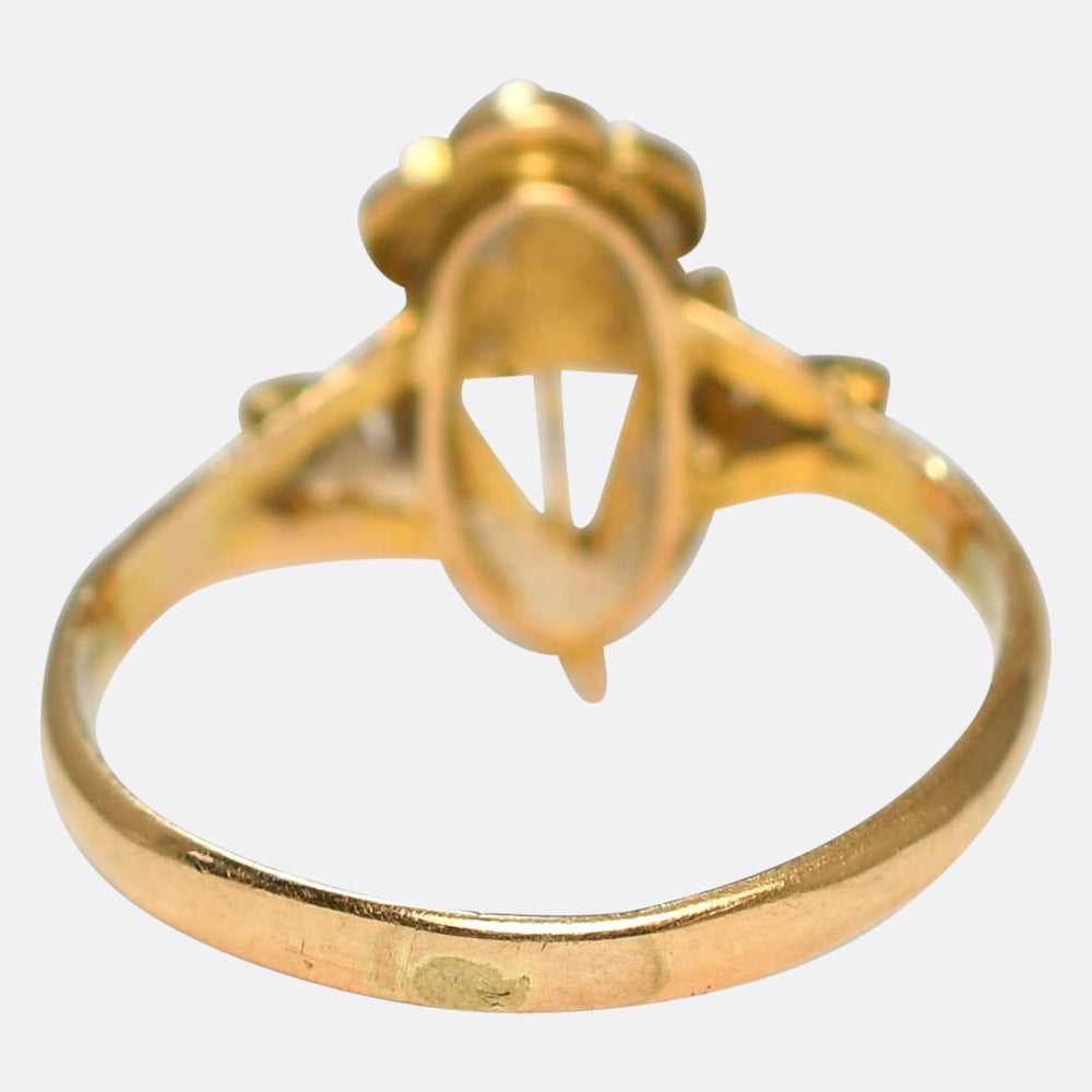 Victorian Turquoise & Pearl Forget-Me-Not Ring