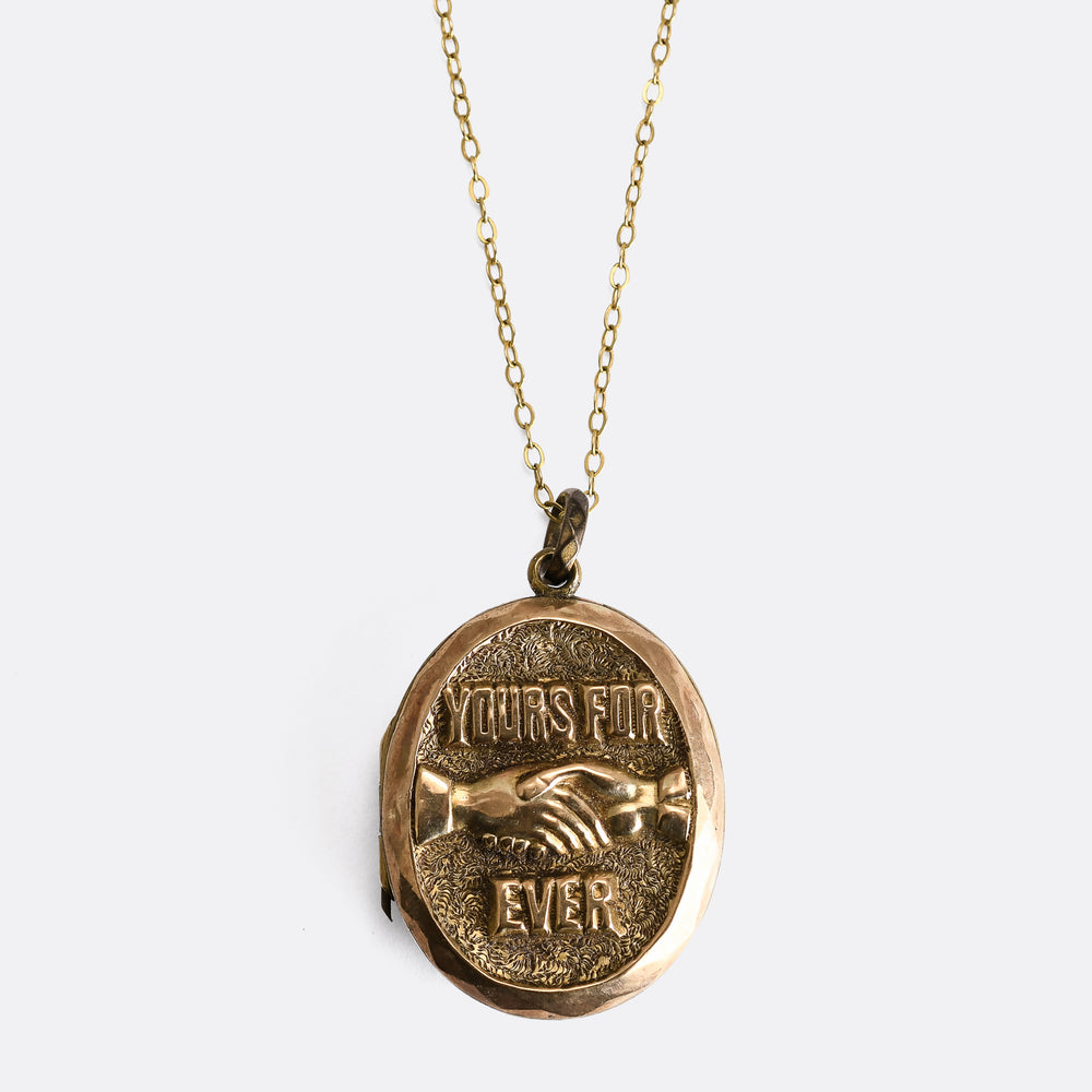 Victorian Yours Forever Gold Locket