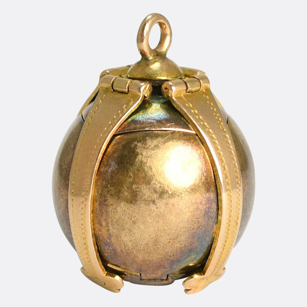 Victorian solid Gold Masonic Orb Pendant