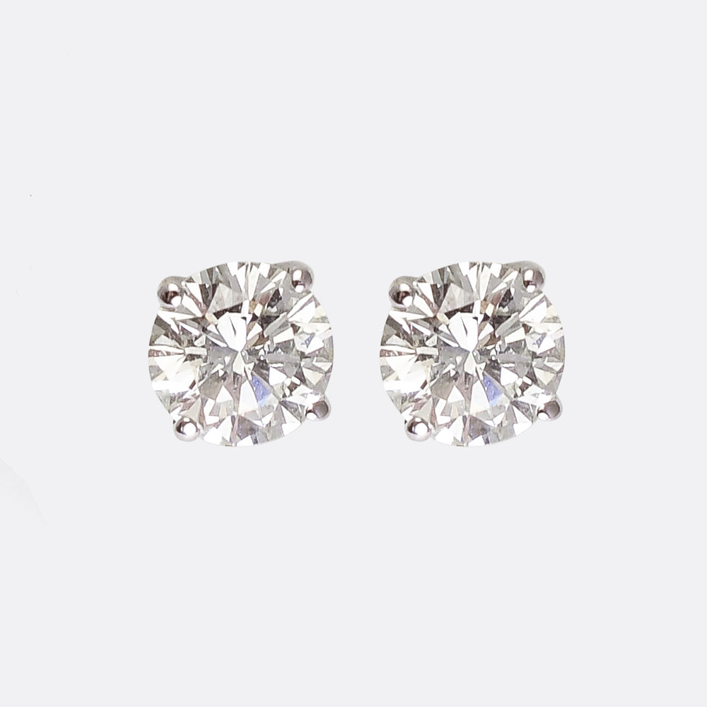 Vintage 1.60ct Diamond Stud Earrings