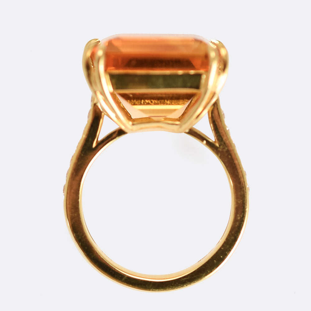 Vintage 13.7ct Citrine Ring
