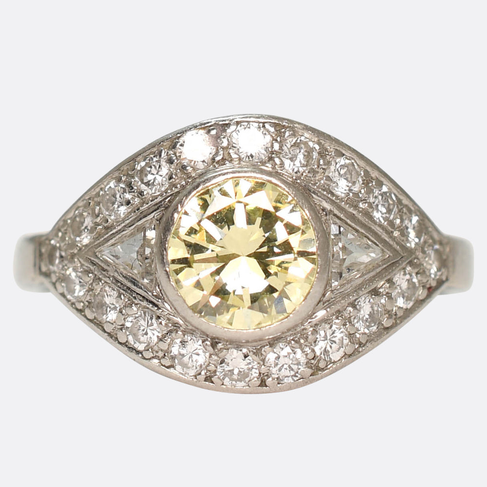 Vintage Fancy Yellow Diamond 