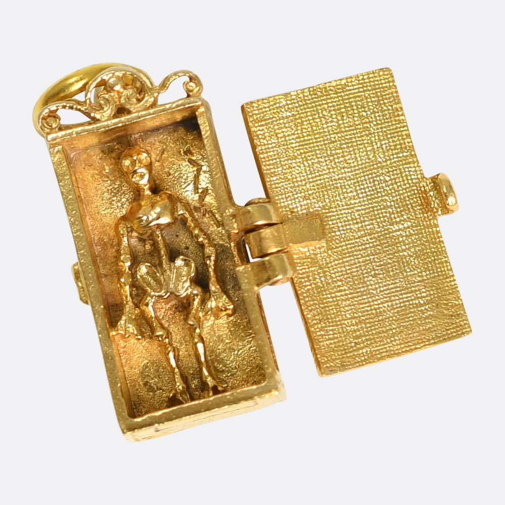 Vintage Gold Skeleton In The Closet Charm