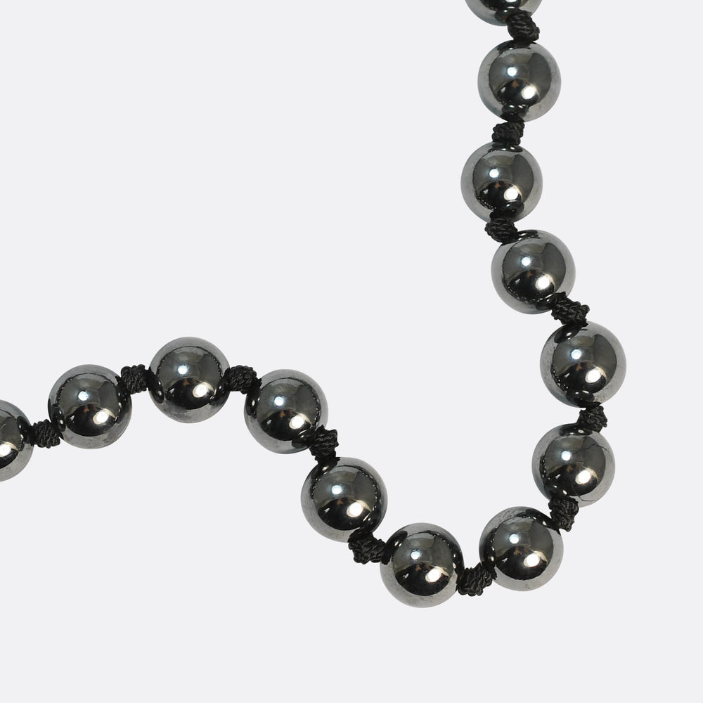 Vintage Hematite Bead Necklace
