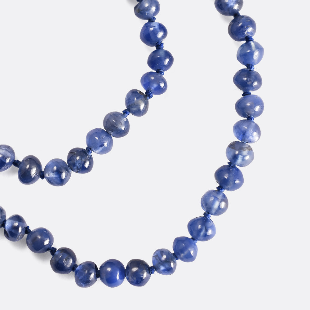 Vintage Sapphire Bead Necklace