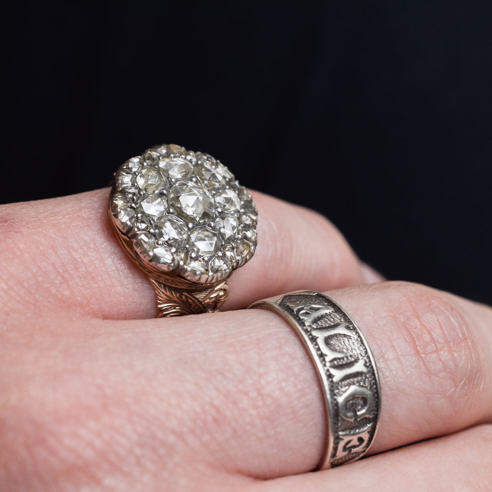 Georgian Rose Cut Diamond Cobblestone Ring