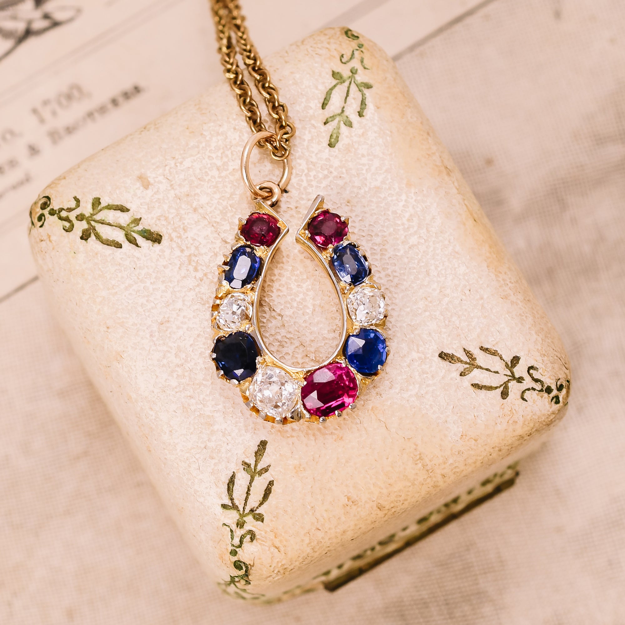 Ruby and sapphire discount pendant