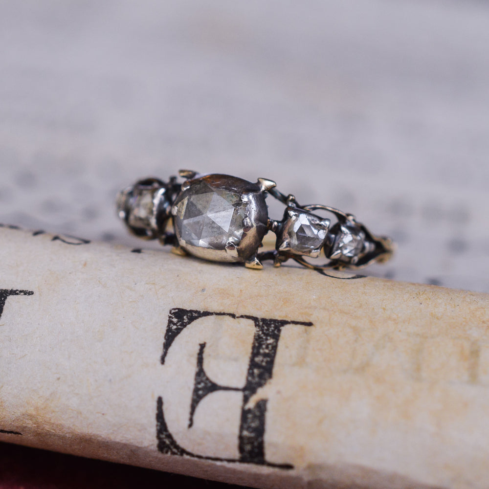 18th Century Rose Diamond 5-Stone Ring