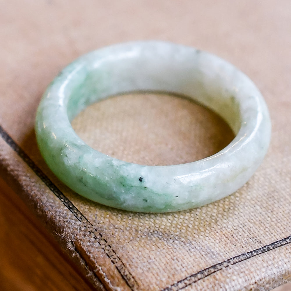 Art Deco Green Jade Ring