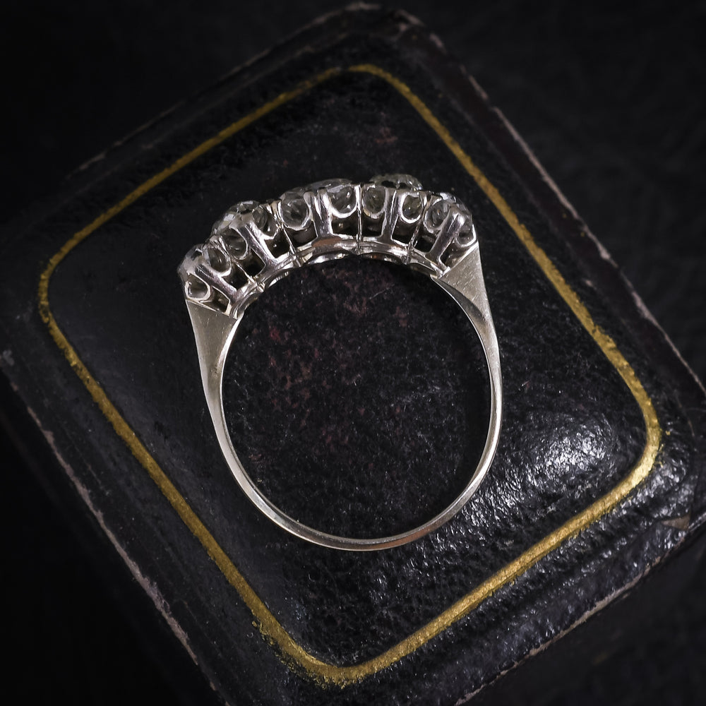 Art Deco 1.88ct Old Euro Diamond 5-Stone Ring
