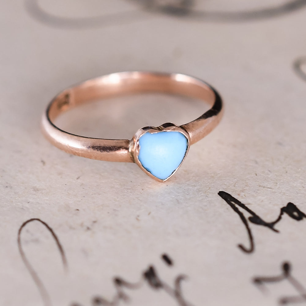 Victorian Turquoise Heart Ring