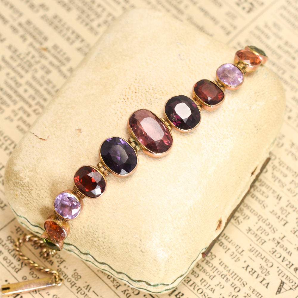 Victorian Multi-Gem Harlequin Bracelet