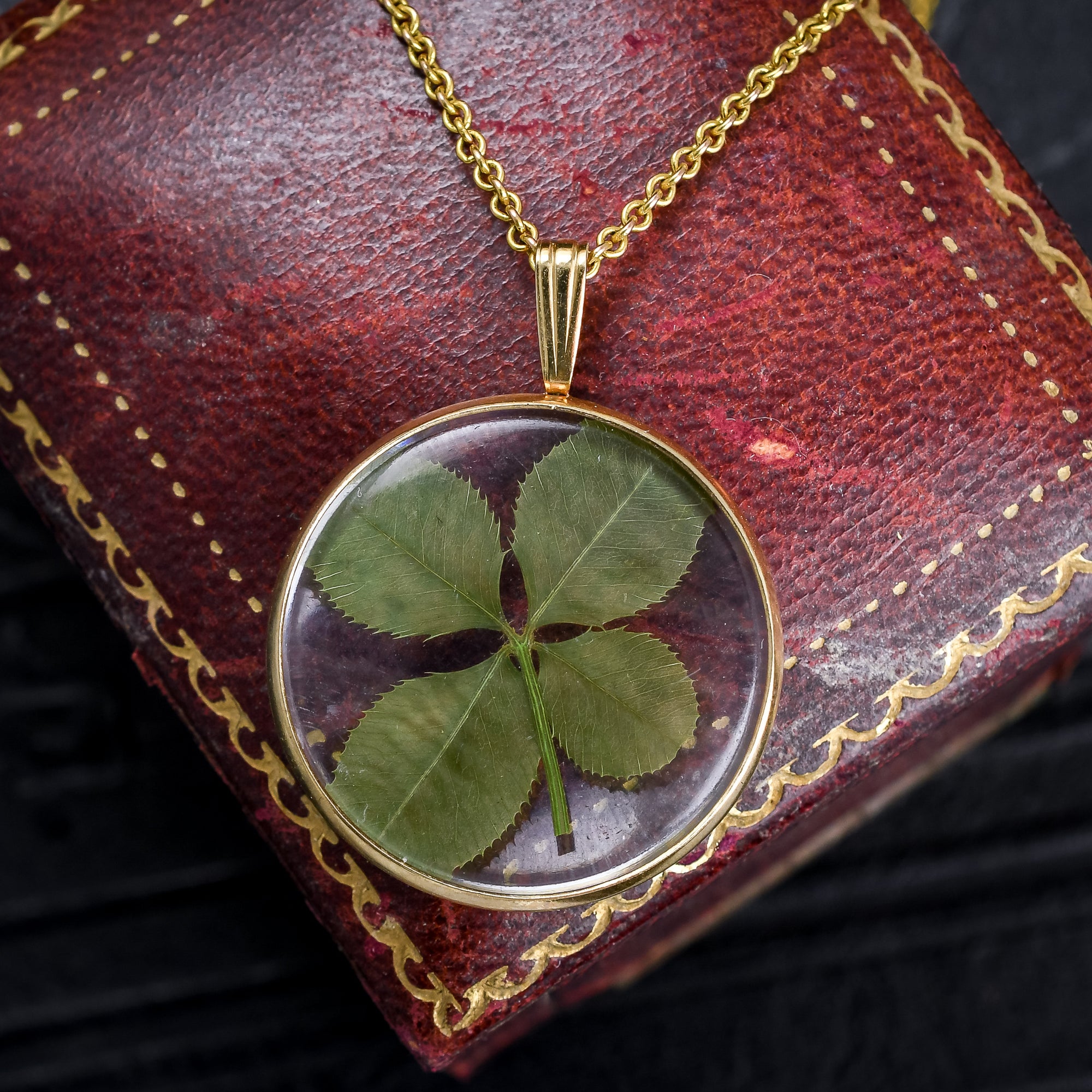 Art Deco Lucky Four-Leaf Clover Pendant – Butter Lane Antiques