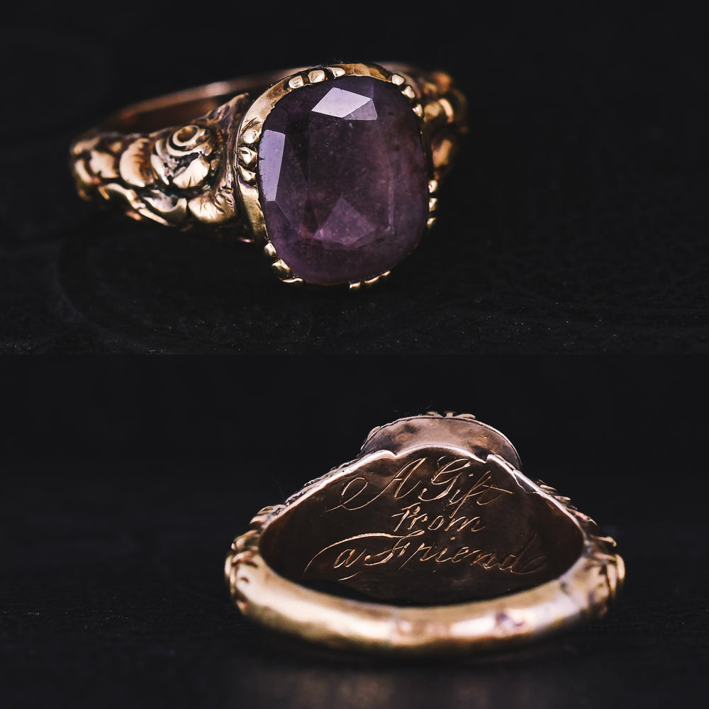 Georgian Lavender Paste Single-Stone Ring