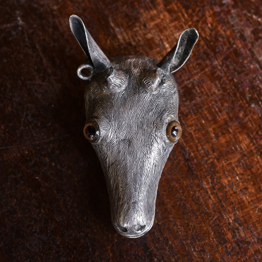 Mid Victorian Deer Head Pendant