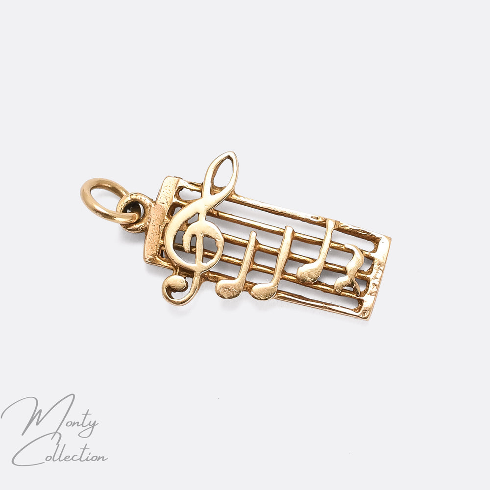 1950s Acrostic DEAREST Musical Notes Charm