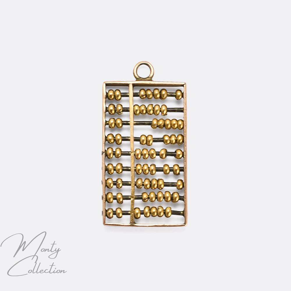 1930s 14k Gold Abacus Charm