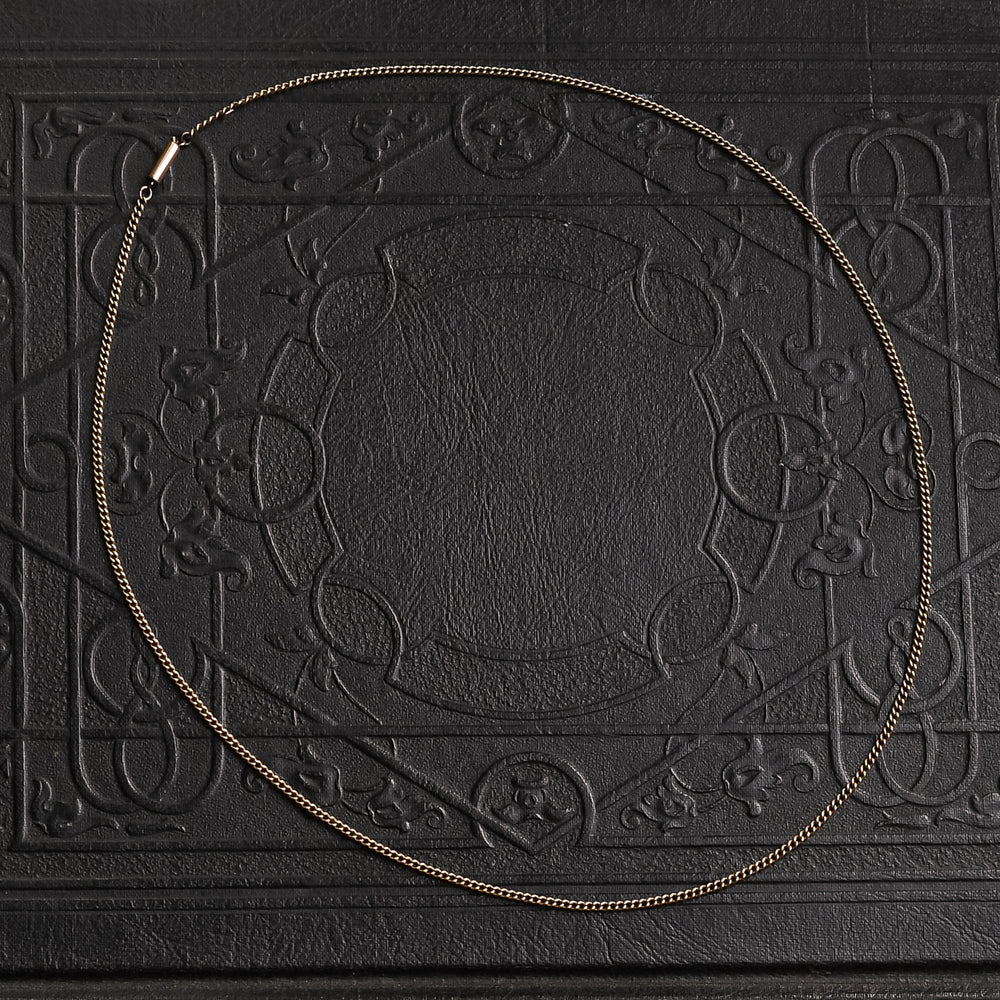 Late Victorian 9k Gold Curb Link Chain
