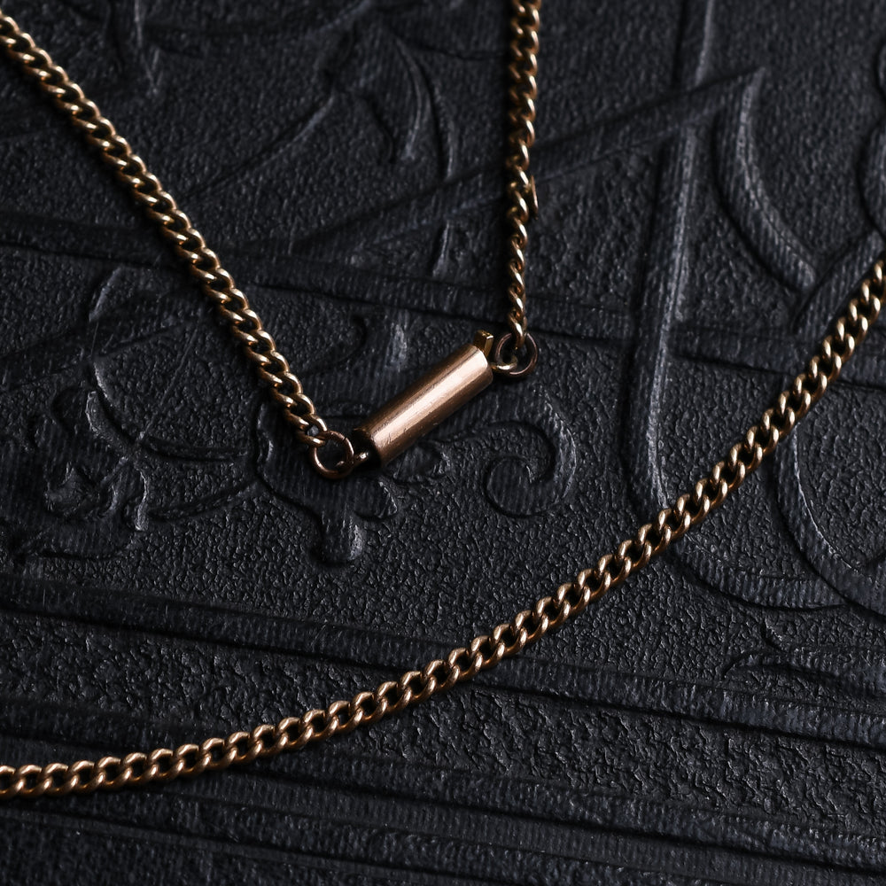 Late Victorian 9k Gold Curb Link Chain