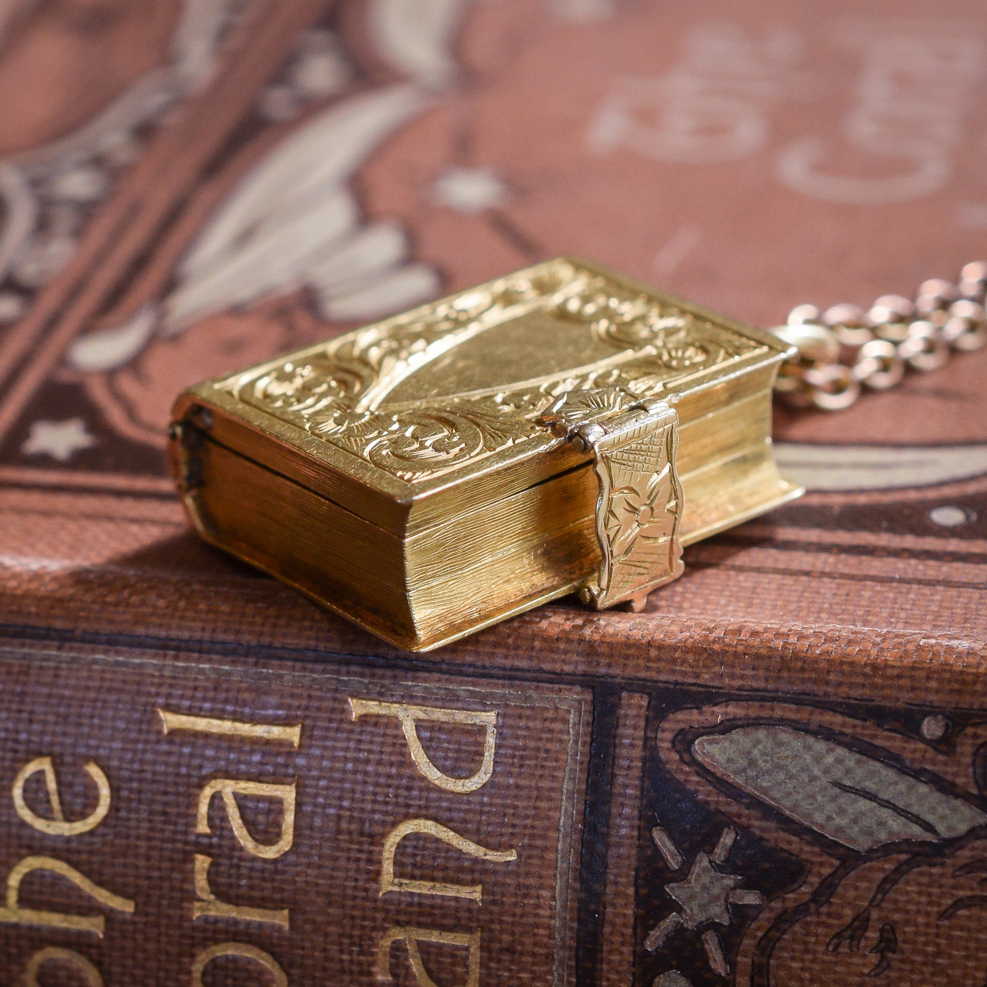 Antique on sale book locket