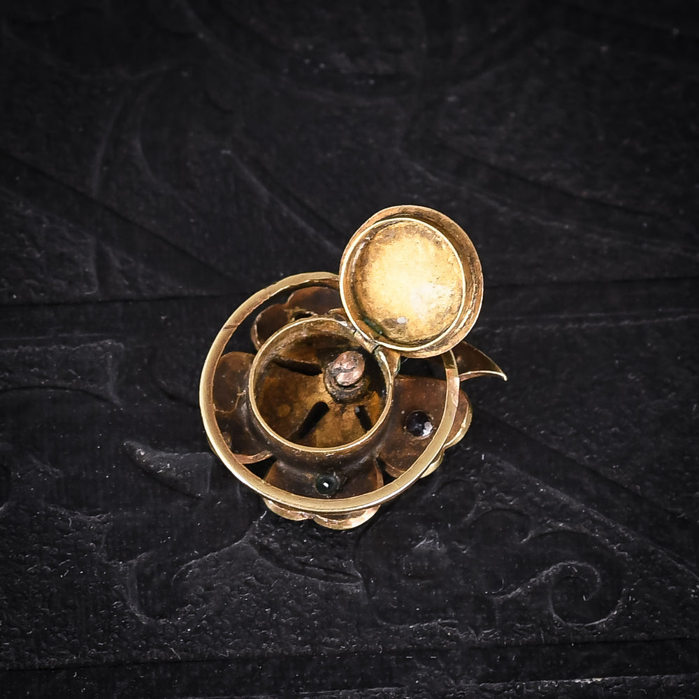 Victorian Acrostic DEAR Lucky Clover Locket
