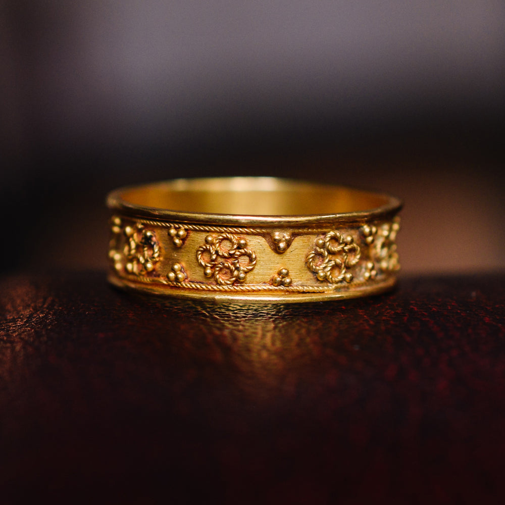Victorian Etruscan Revival Gold Band