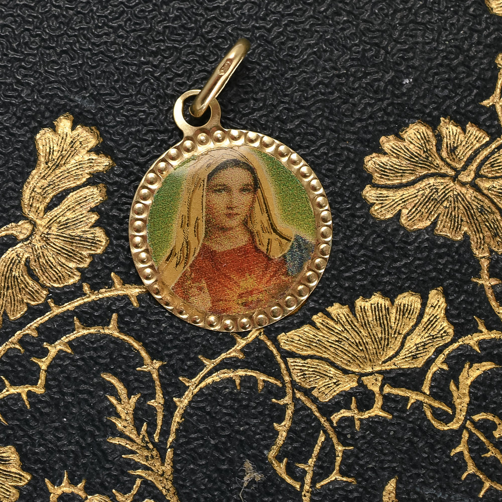 Vintage 14k Gold Madonna Pendant