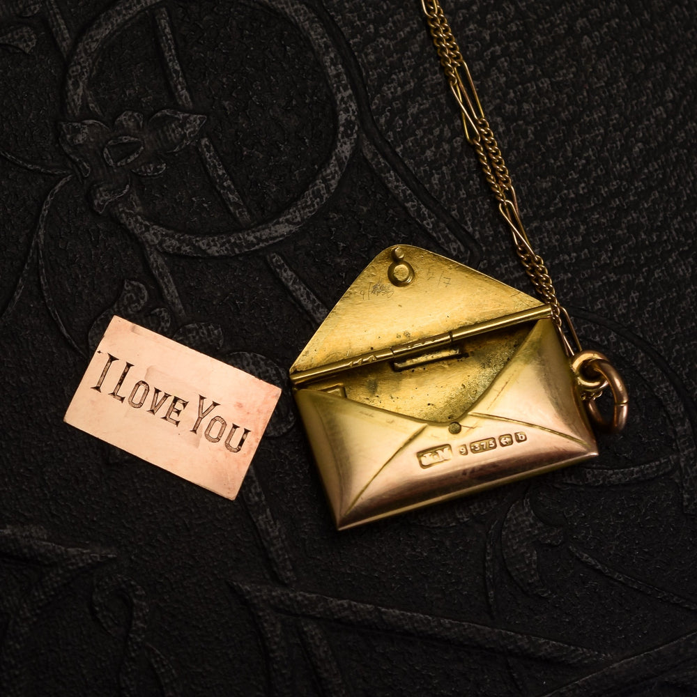 Victorian Gold Love Letter & Envelope Locket