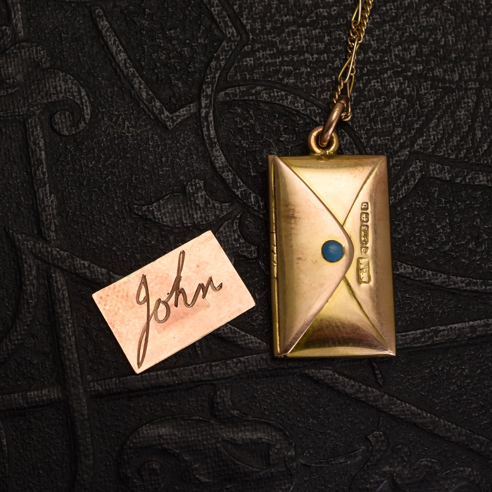 Victorian Gold Love Letter & Envelope Locket