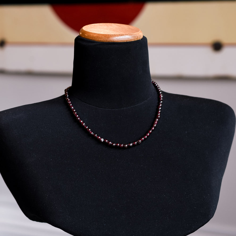 Victorian Garnet Bead Necklace