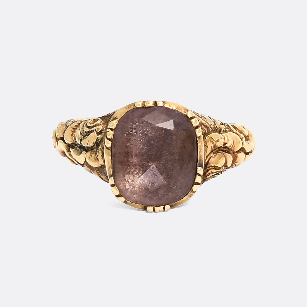 Georgian Lavender Paste Single-Stone Ring