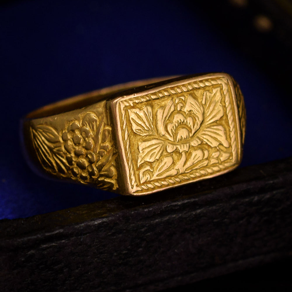 17th Century Floral Signet Ring