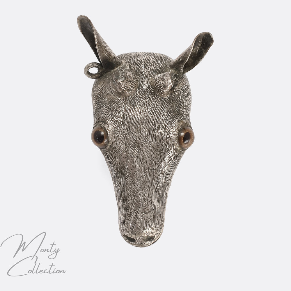 Mid Victorian Deer Head Pendant