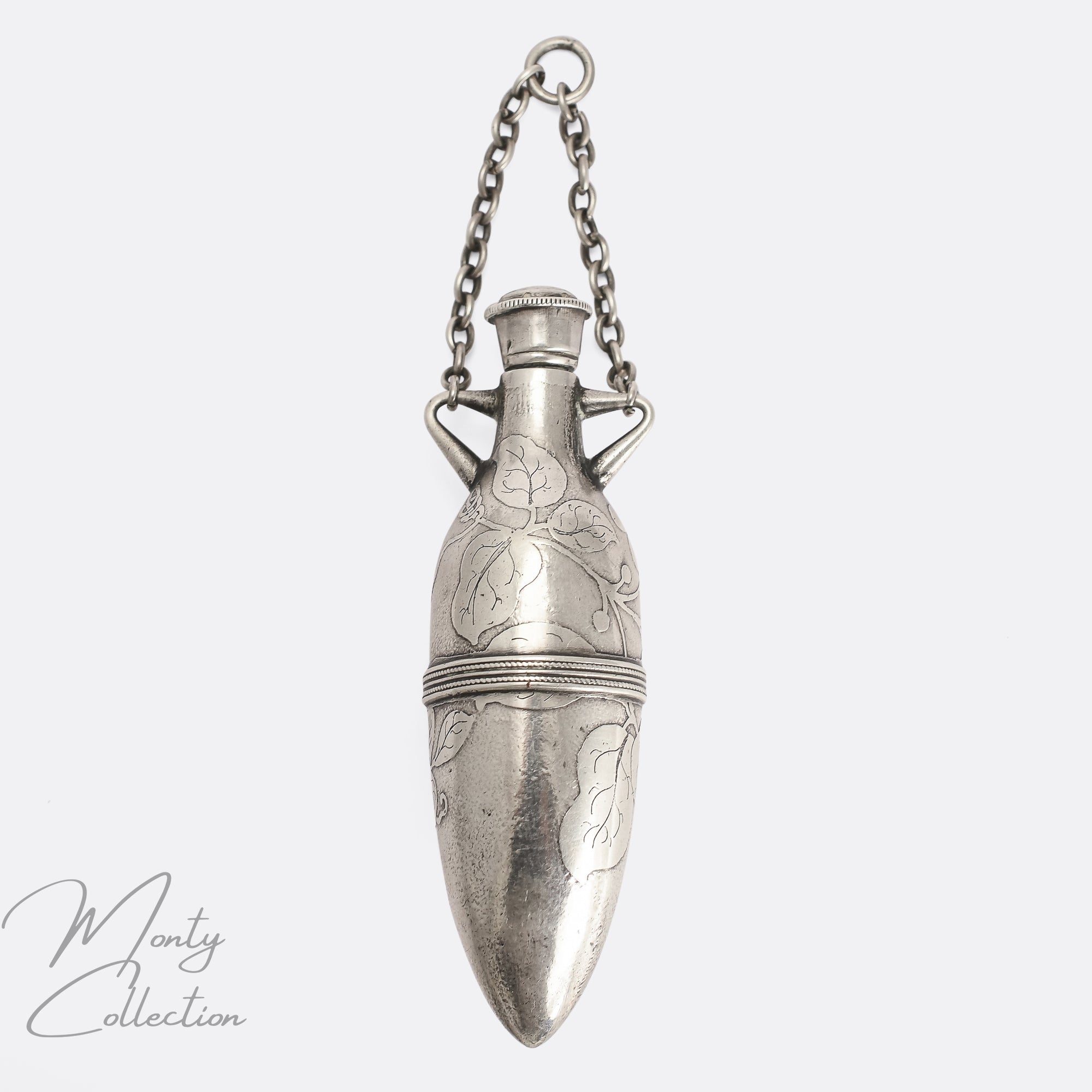 Antique silver hotsell perfume bottle necklace