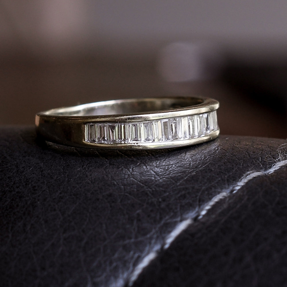 Mid-Century Graduated Baguette Diamond Eternity Ring