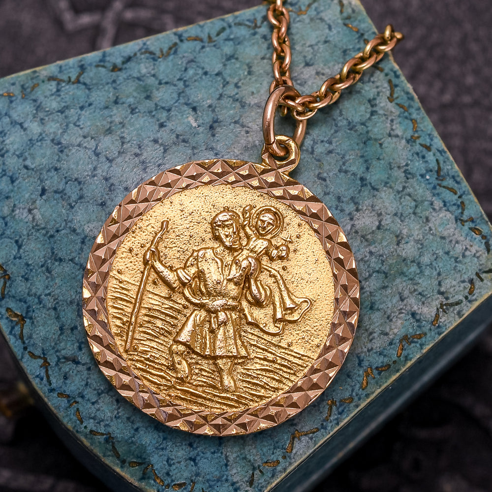 1970s Gold St. Christopher Medallion