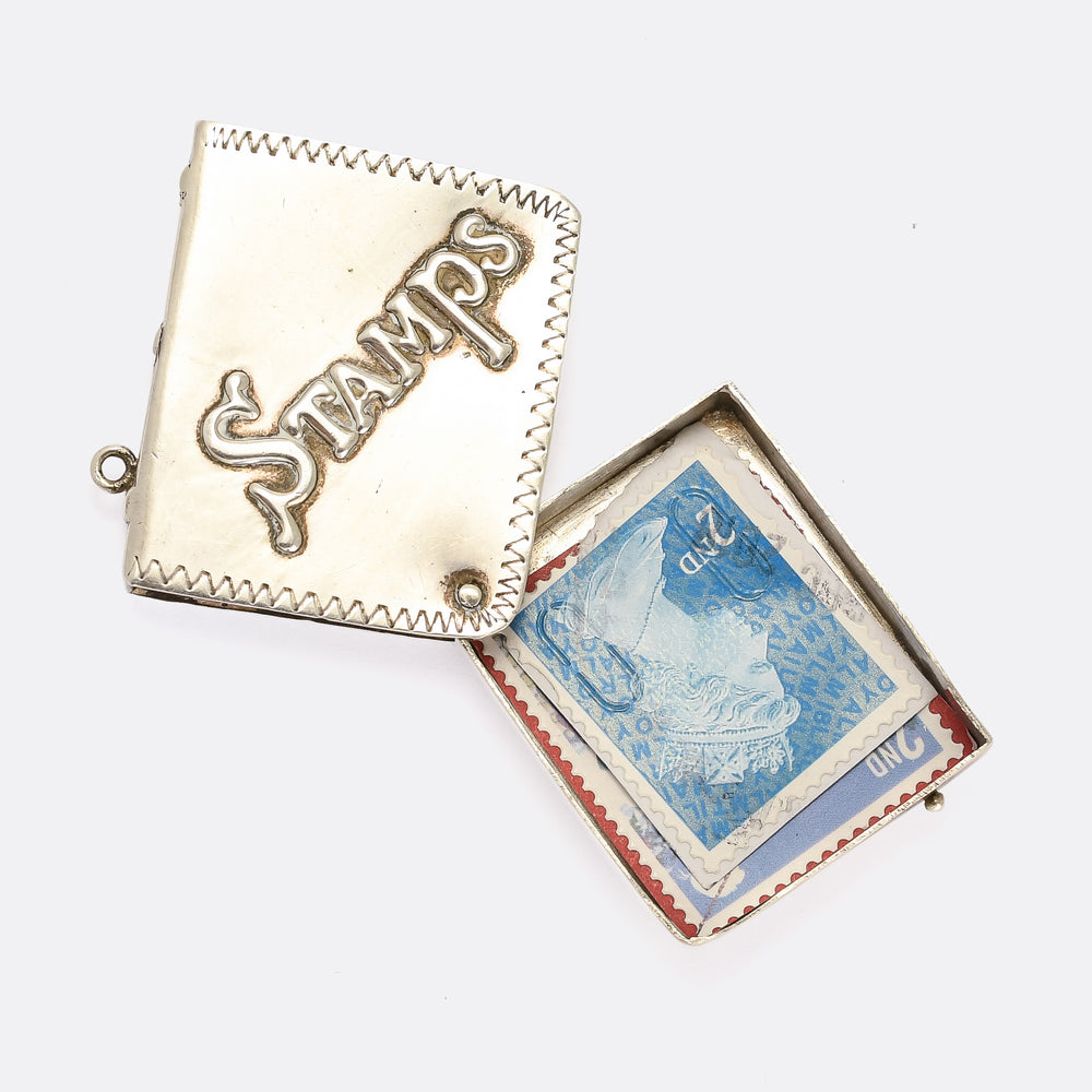 Vintage Stamp Book Pendant