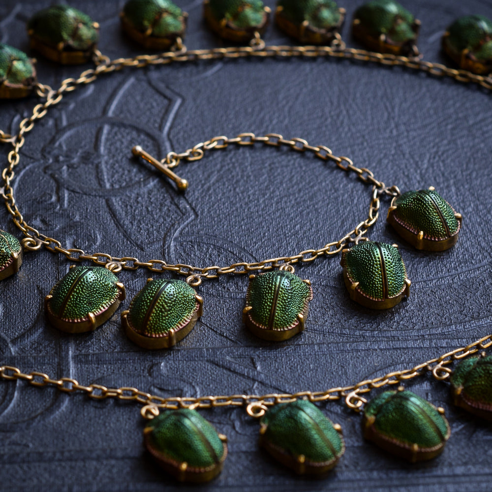 19th Century Egyptian Revival Scarab Necklace